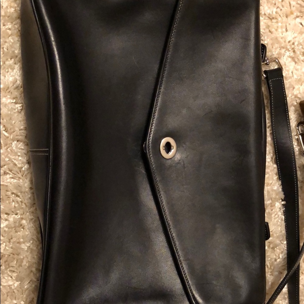 Authentic coach black leather business tote - Picture 8 of 8
